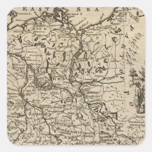 Deutschland 25 quadratischer aufkleber