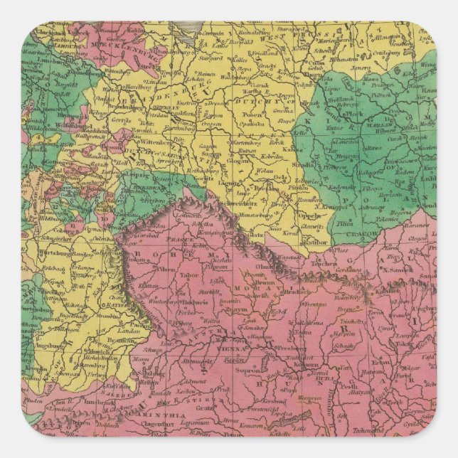 Deutschland 29 quadratischer aufkleber (Vorderseite)