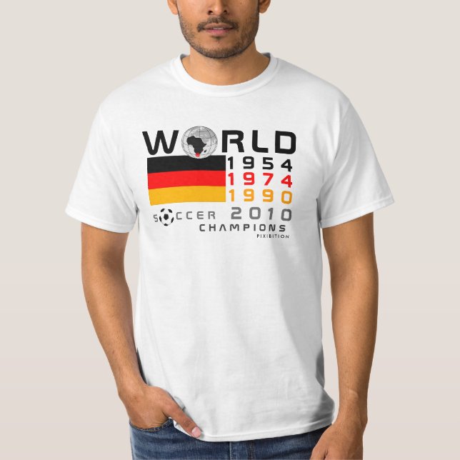Deutschland 3 Zeit-Weltmeisterschaft-Meister-T - T-Shirt (Vorderseite)