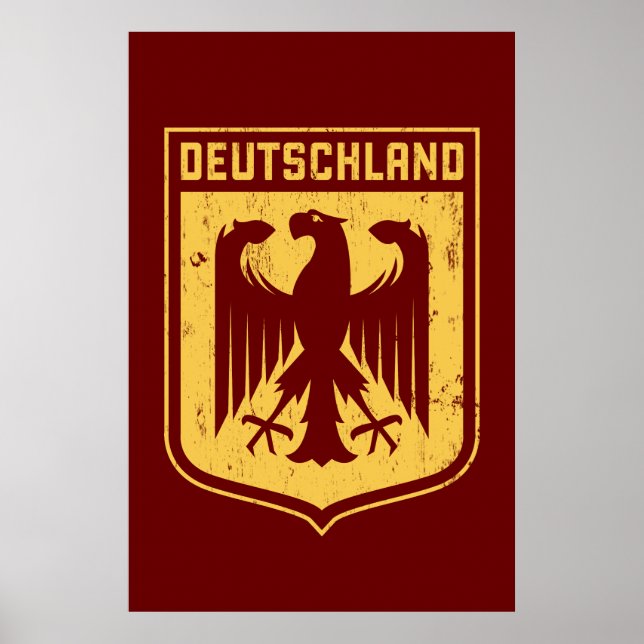 Deutschland Adler - Deutsche Wappenrühre Poster (Vorne)