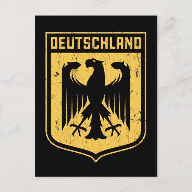 Deutschland Adler - Deutsche Wappenrühre Postkarte (Vorderseite)
