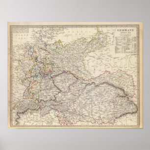 Deutschland - Allgemeine Karte Poster