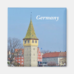 Deutschland - alter Leuchtturm in Lindau Magneten Magnet