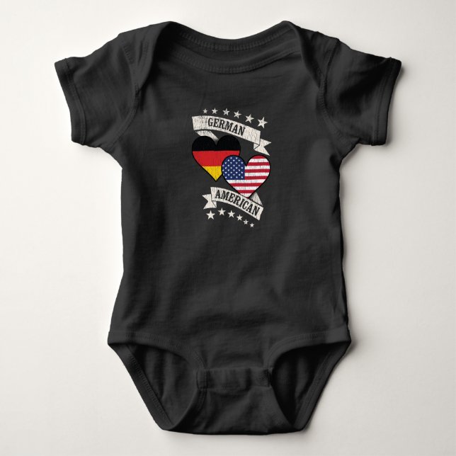 Deutschland - Amerika Baby Strampler (Vorderseite)