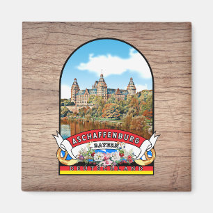 Deutschland Aschaffenburg Vintages Souvenir Magnet