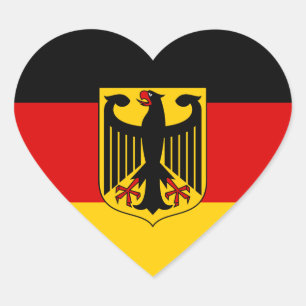 Deutschland-Aufkleber, Herz, Patriotische Deutsche Herz-Aufkleber