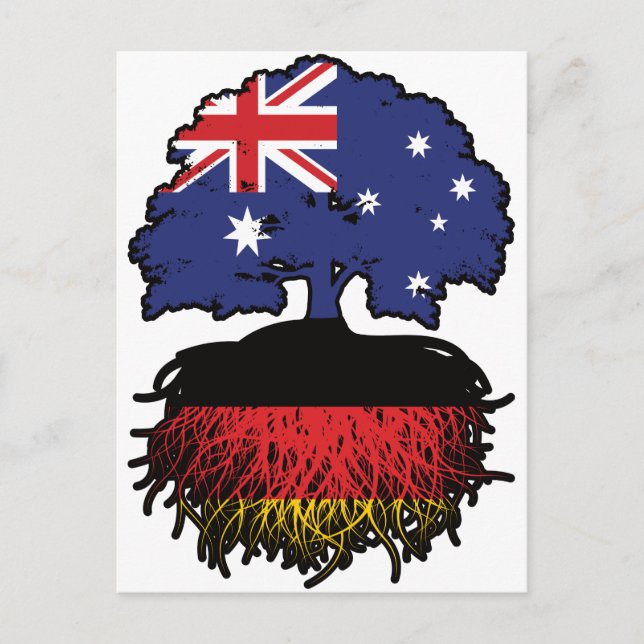 Deutschland Australien Tree Roots Postkarte (Vorderseite)