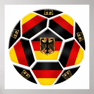 Deutschland-Ball-Brasilien-Fußballsportfan Poster