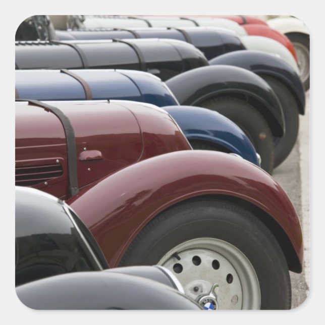 Deutschland, Bayern-Bayern, München BMW Welt Auto Quadratischer Aufkleber (Vorderseite)