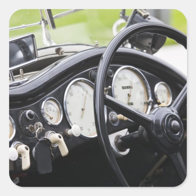 Deutschland, Bayern-Bayern, München BMW Welt Auto  Quadratischer Aufkleber (Vorderseite)