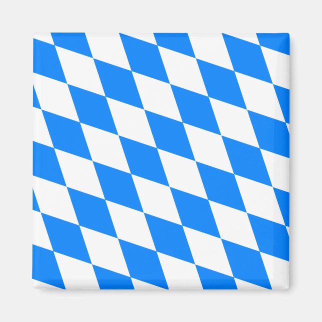 Deutschland Bayern Hochwertige Flagge Magnet (Vorne)