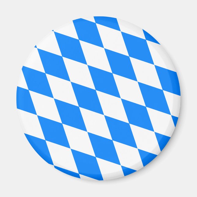 Deutschland Bayern Hochwertige Flagge Magnet (Vorne)