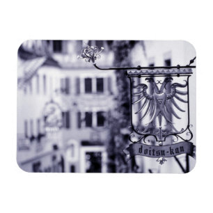 Deutschland, Bayern, Rottenburg. Hotelschild Magnet