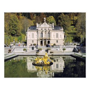 Deutschland, Bayern, Schloss Linderhof. Linderhof Fotodruck