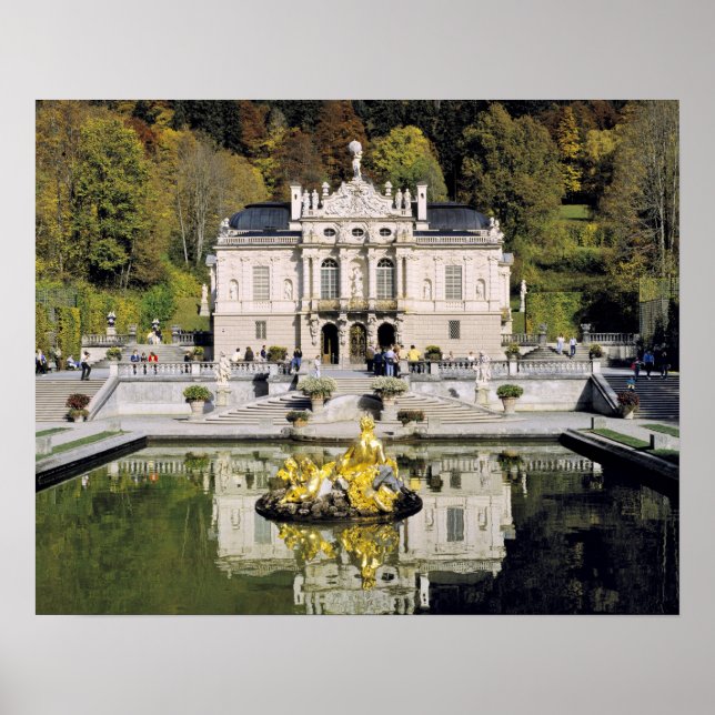 Deutschland, Bayern, Schloss Linderhof. Linderhof Poster (Vorne)