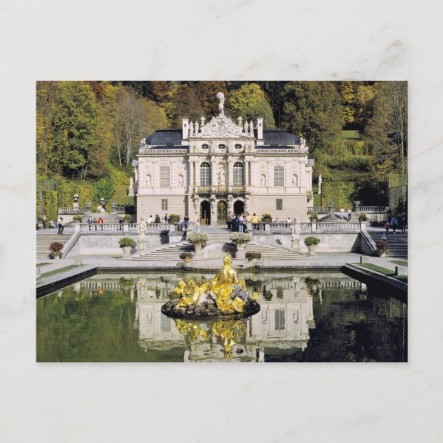 Deutschland, Bayern, Schloss Linderhof. Linderhof Postkarte (Vorderseite)
