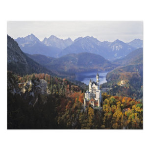 Deutschland, Bayern, Schloss Neuschwanstein. König Fotodruck