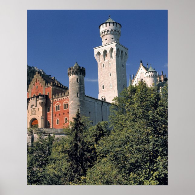 Deutschland, Bayern, Schloss Neuschwanstein. Poster (Vorne)