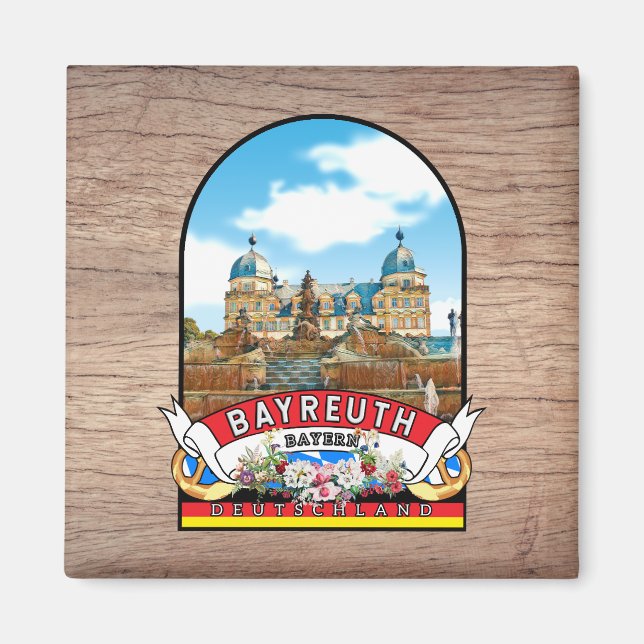 Deutschland Bayreuth Vintages Andenken Magnet (Vorne)