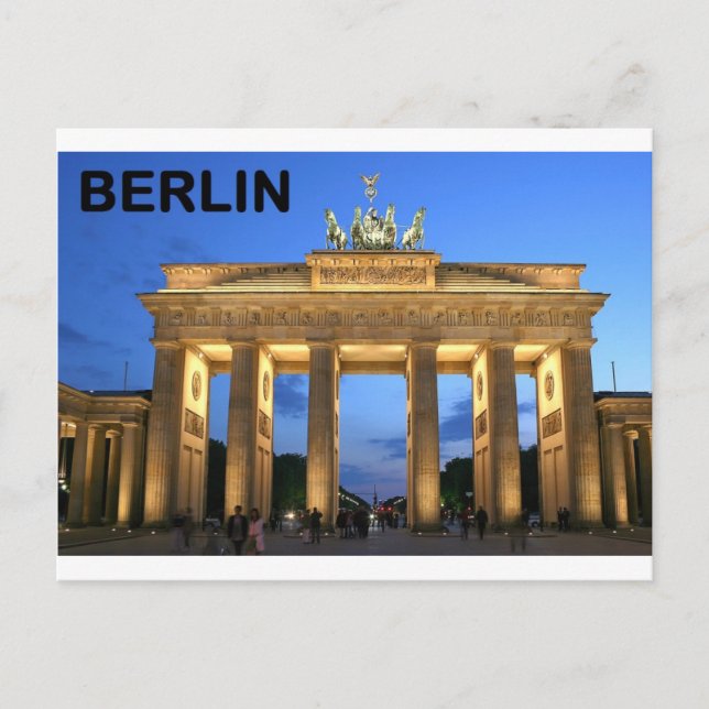 Deutschland Berlin Brandenburger Tor aufgehoben Postkarte (Vorderseite)
