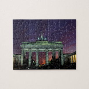 Deutschland, Berlin. Brandenburger Tor in der Nach Puzzle