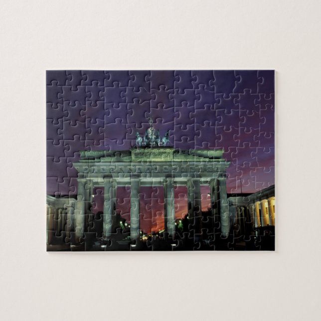 Deutschland, Berlin. Brandenburger Tor in der Nach Puzzle (Horizontal)