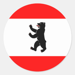 Deutschland Berlin Hochwertige Flagge Runder Aufkleber