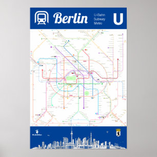 " Deutschland: BERLIN U-Bahn MAP ... Poster
