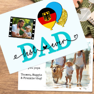 Deutschland Bester Vater je Fotokarte, Flagge, Vat Karte