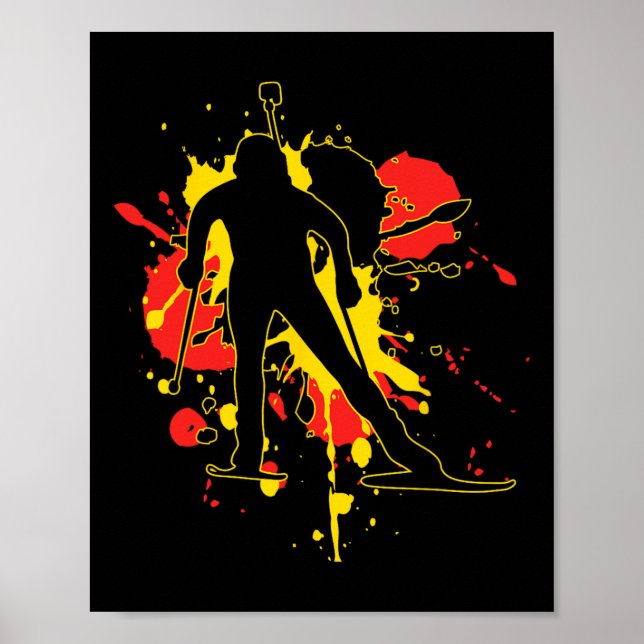 Deutschland Biathlonist Poster (Vorne)