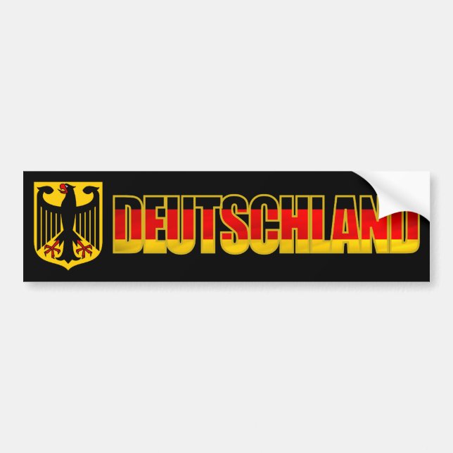 Deutschland Bumper Autoaufkleber (Vorne)