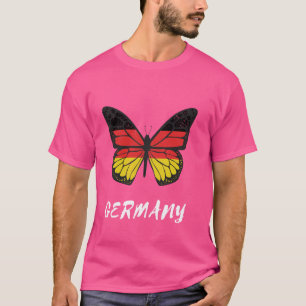 Deutschland Butterfly Roots Deutschland Flag Pri T-Shirt