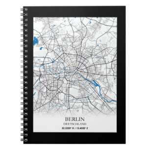 Deutschland City Map Travel Lovers Notizblock