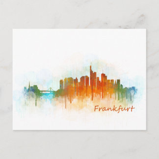 Deutschland City Watercolor Skyline Hq v3 Postkarte