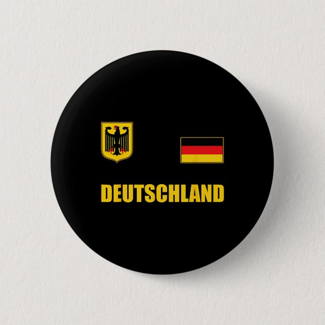 Deutschland Design Germany Outfit Bekleidung Deuts Button (Vorderseite)