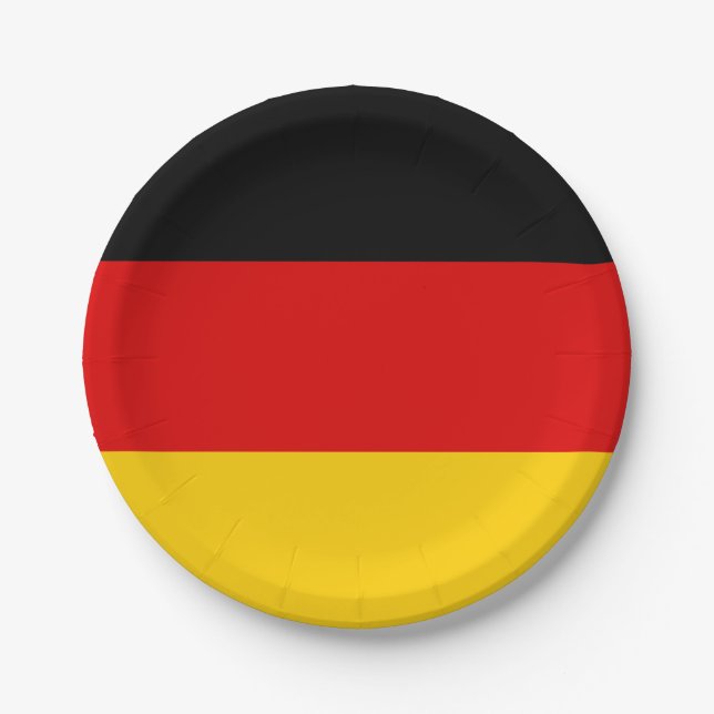 Deutschland (deutsche Flagge) Pappteller (Vorderseite)