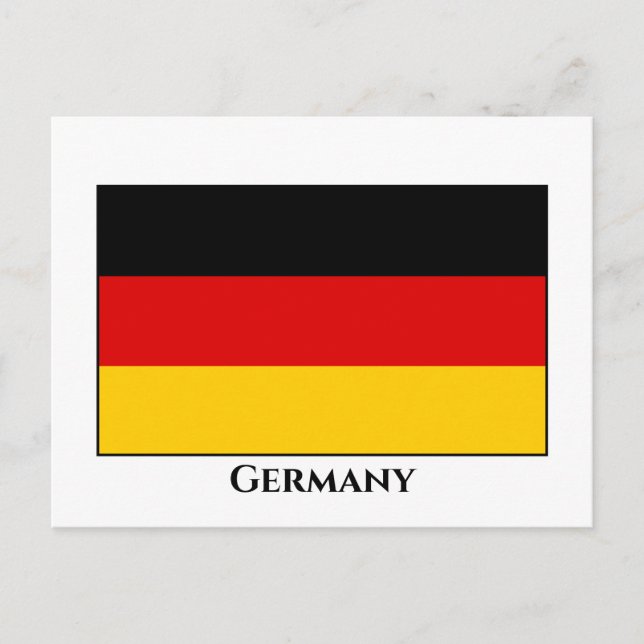 Deutschland (deutsche Flagge) Postkarte (Vorderseite)