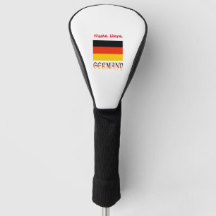 Deutschland Deutsche Flagge Rot Personalisierung Golf Headcover