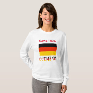 Deutschland Deutsche Flagge Rot Personalisierung T-Shirt
