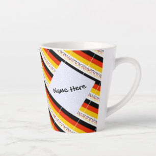 Deutschland Deutsche Flagge Schwarz Personalisieru Milchtasse