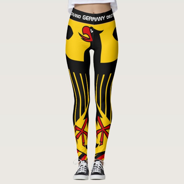 Deutschland & Deutschland Flag Mode, Reise/Sport F Leggings (Vorderseite)