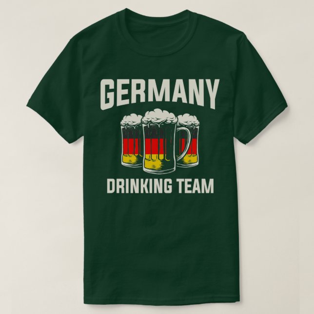 Deutschland Drink Team Funny Beer Drinker T-Shirt (Design vorne)