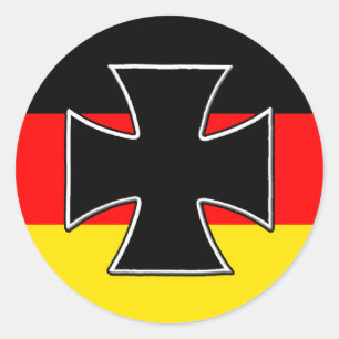 Deutschland-Eisen-Kreuz-Aufkleber Runder Aufkleber