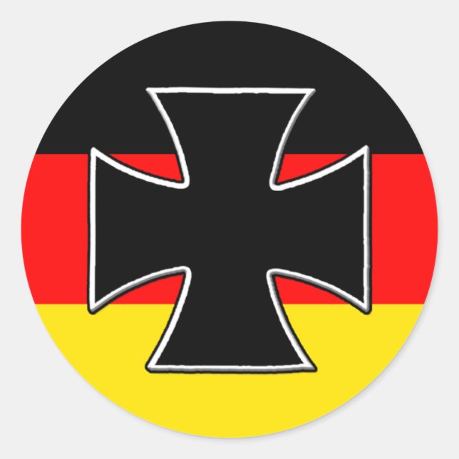 Deutschland Eisenkreuz Runder Aufkleber (Vorderseite)