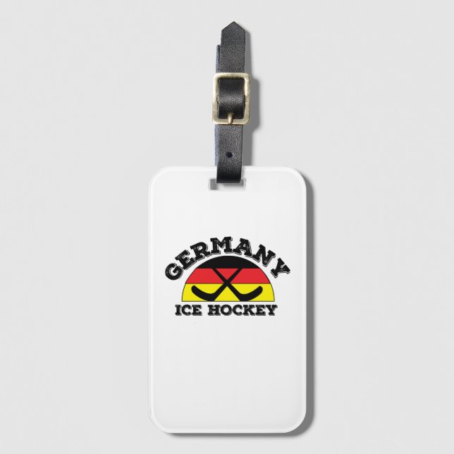Deutschland Eishockey Gepäckanhänger (Vorderseite Vertikal)