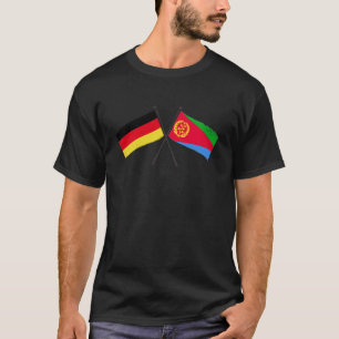 Deutschland Eritrea Gekreuzte Flaggen Deutscher Er T-Shirt