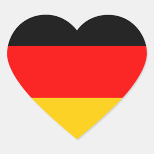 Deutschland Fahne Herz-Aufkleber