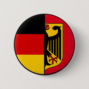 Deutschland - Fahne und Wappen - Patriotik Button