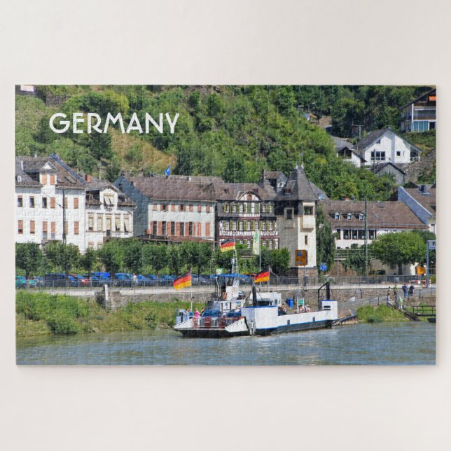 Deutschland: Fähre am Rhein Puzzle (Horizontal)
