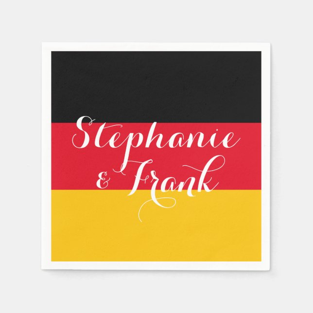 Deutschland Flag Colors Wedding Serviette (Vorderseite)